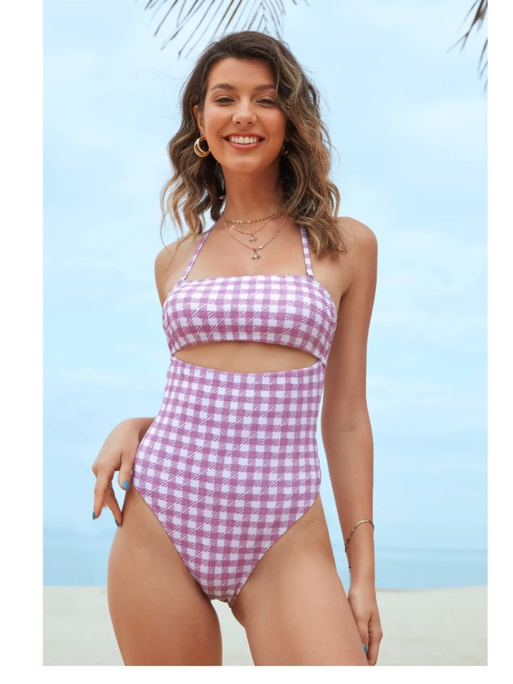 Cupshe Saint Tropez Removable Adjustable Straps One Piece Swimsuit - Medium NWT